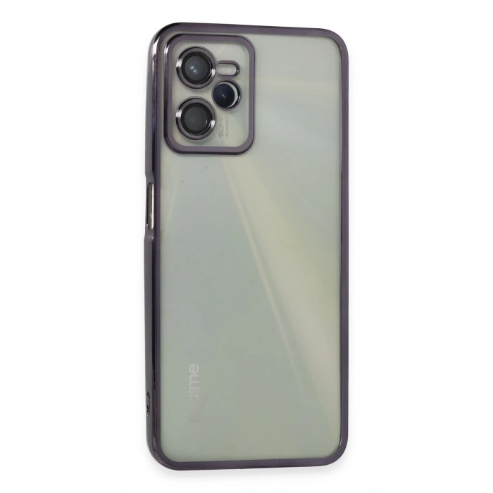 Mey İthalat®  Realme C35 Kılıf  Lensli Silikon - Mor