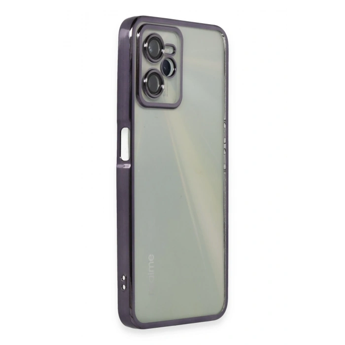 Mey İthalat®  Realme C35 Kılıf  Lensli Silikon - Mor