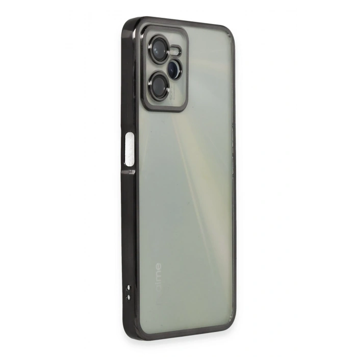 Mey İthalat®  Realme C35 Kılıf  Lensli Silikon - Siyah