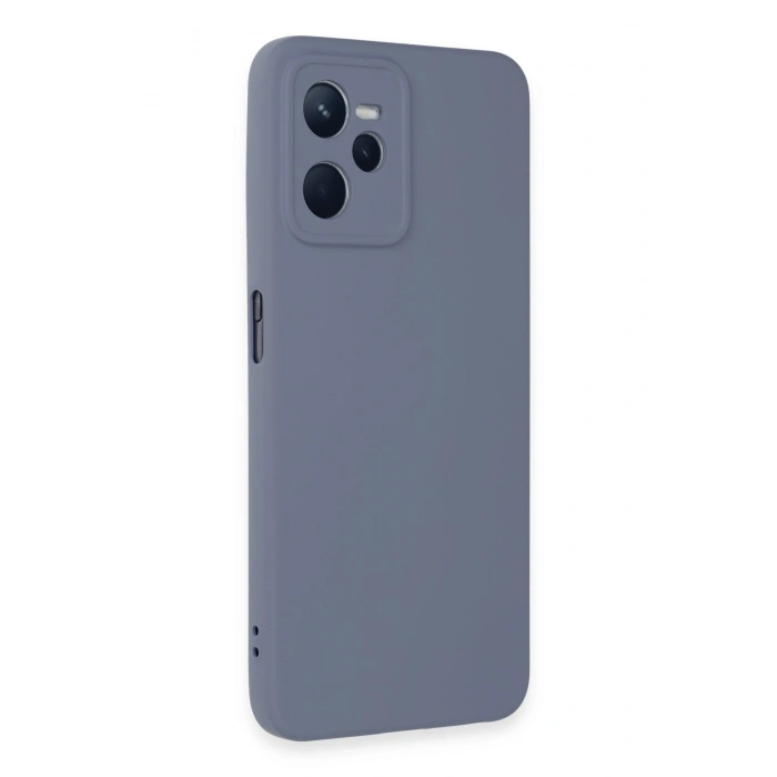 Mey İthalat®  Realme C35 Kılıf Nano içi Kadife Silikon - Gri
