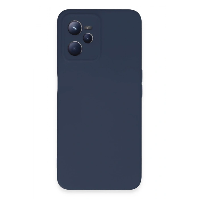 Mey İthalat®  Realme C35 Kılıf Nano içi Kadife Silikon - Lacivert
