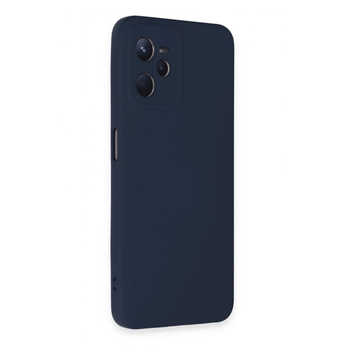 Mey İthalat®  Realme C35 Kılıf Nano içi Kadife Silikon - Lacivert