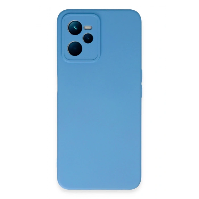 Mey İthalat®  Realme C35 Kılıf Nano içi Kadife Silikon - Mavi
