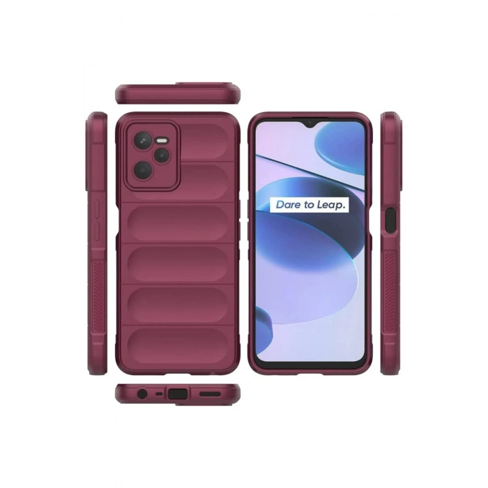 Mey İthalat®  Realme C35 Kılıf Optimum Silikon - Bordo