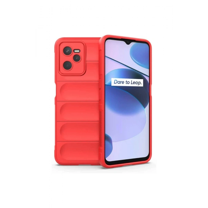 Mey İthalat®  Realme C35 Kılıf Optimum Silikon - Kırmızı