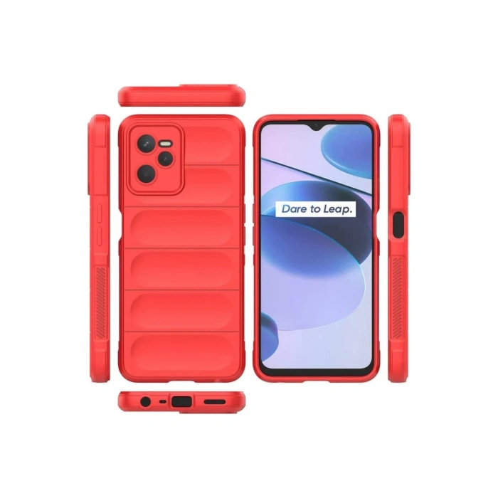 Mey İthalat®  Realme C35 Kılıf Optimum Silikon - Kırmızı