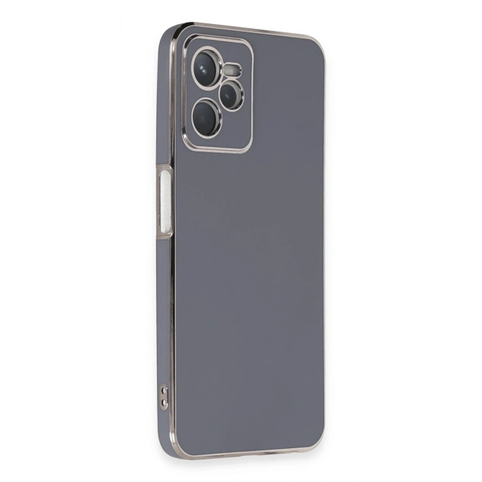 Mey İthalat®  Realme C35 Kılıf Volet Silikon - Mavi