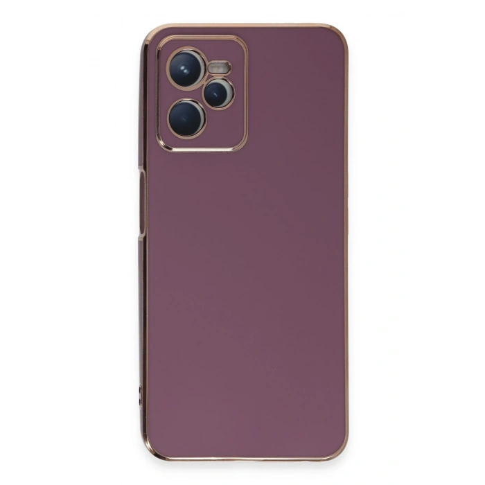 Mey İthalat®  Realme C35 Kılıf Volet Silikon - Mor