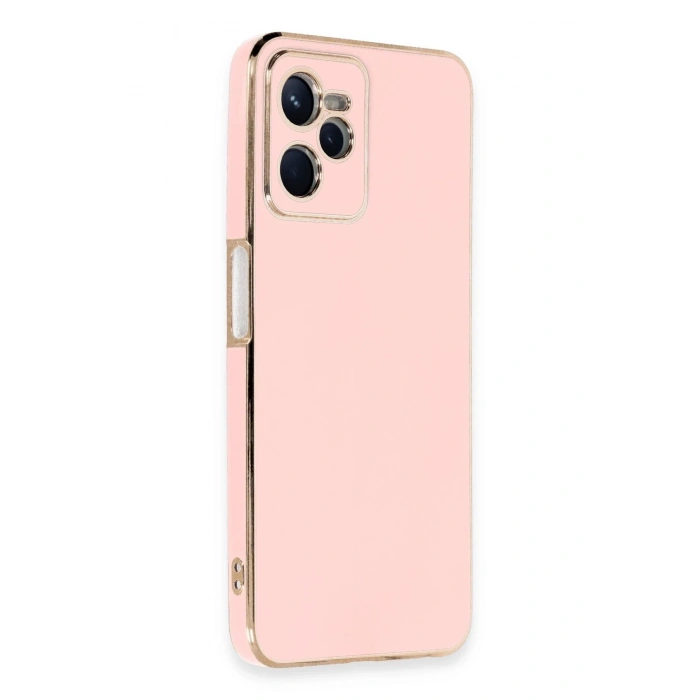 Mey İthalat®  Realme C35 Kılıf Volet Silikon - Pembe