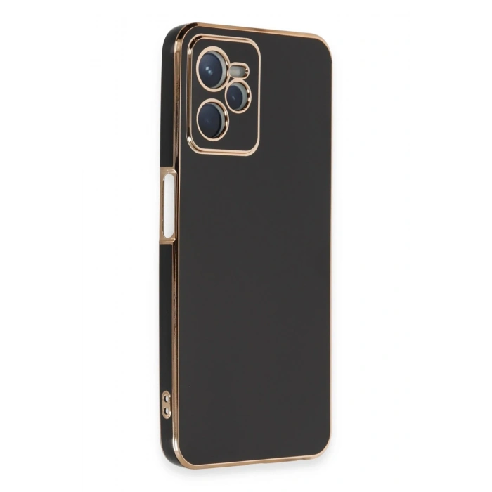 Mey İthalat®  Realme C35 Kılıf Volet Silikon - Siyah
