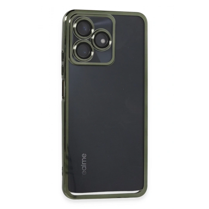 Mey İthalat®  Realme C53 Kılıf  Lensli Silikon - Yeşil