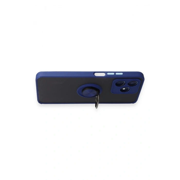 Mey İthalat®  Realme C53 Kılıf Montreal Yüzüklü Silikon Kapak - Lacivert