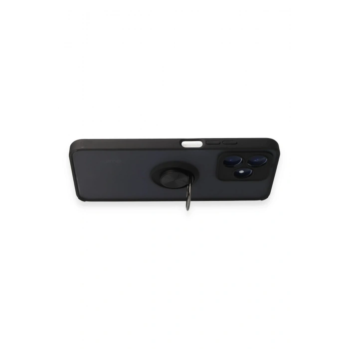 Mey İthalat®  Realme C53 Kılıf Montreal Yüzüklü Silikon Kapak - Siyah