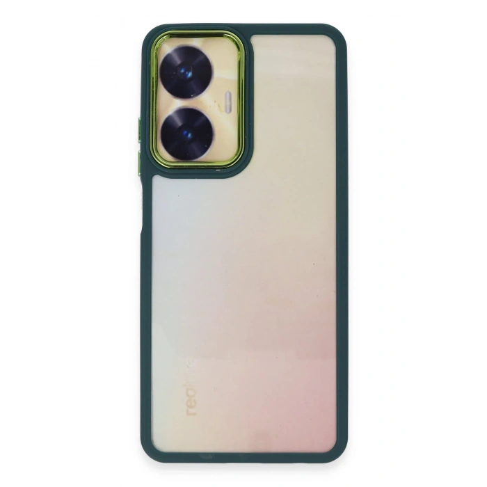 Mey İthalat®  Realme C55 Kılıf Dora Kapak - Haki Yeşil