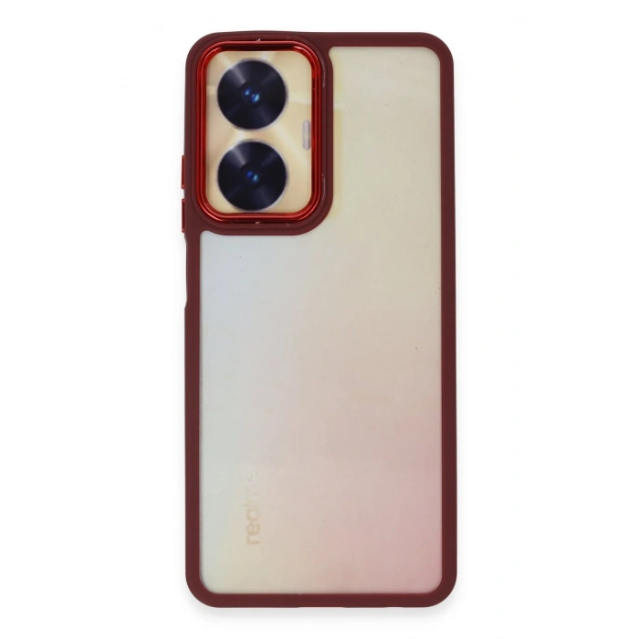 Mey İthalat®  Realme C55 Kılıf Dora Kapak - Kırmızı