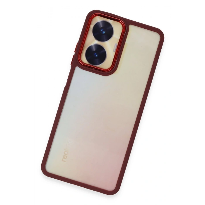 Mey İthalat®  Realme C55 Kılıf Dora Kapak - Kırmızı