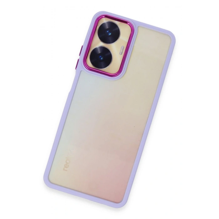 Mey İthalat®  Realme C55 Kılıf Dora Kapak - Lila