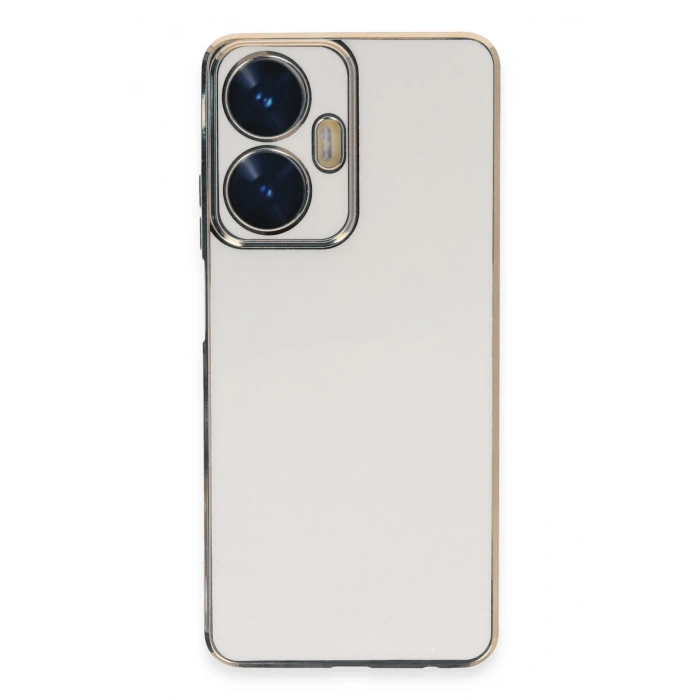 Mey İthalat®  Realme C55 Kılıf Volet Silikon - Beyaz
