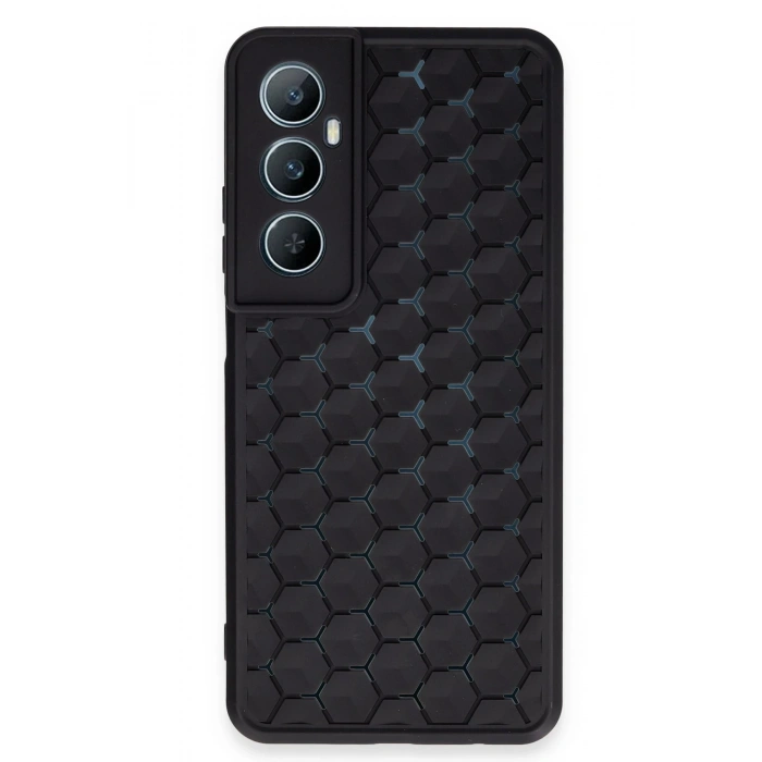 Mey İthalat®  Realme C65 Kılıf Petek Silikon Kapak - Siyah