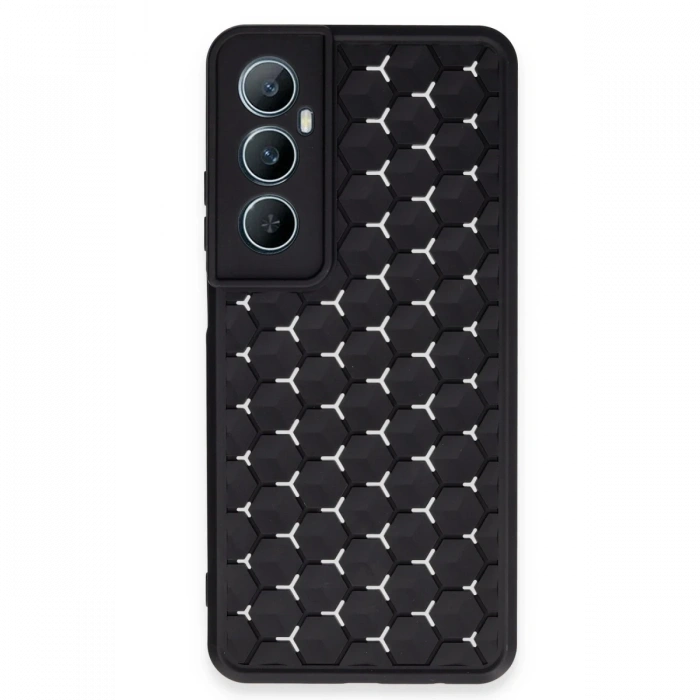 Mey İthalat®  Realme C65 Kılıf Petek Silikon Kapak - Siyah