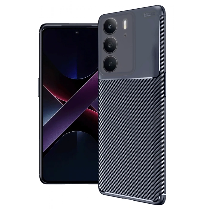 Mey İthalat®  Realme C75 4G Auto Focus Karbon Kapak - Lacivert
