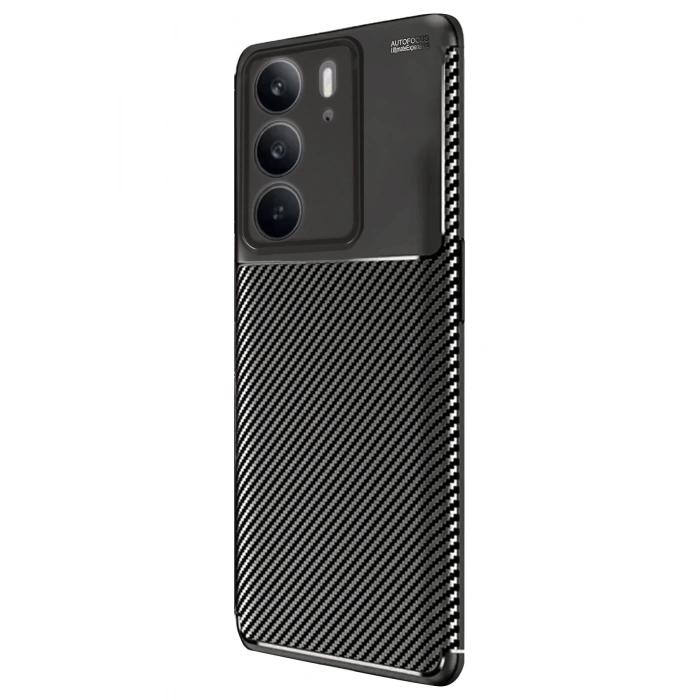 Mey İthalat®  Realme C75 4G Auto Focus Karbon Kapak - Siyah