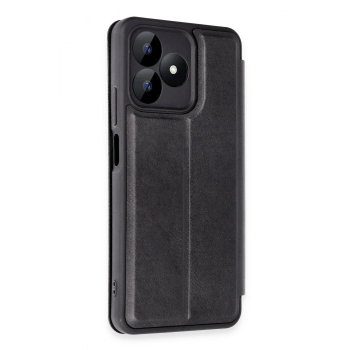Mey İthalat®  Realme Note 50 4G Kılıf Flip Cover - Siyah