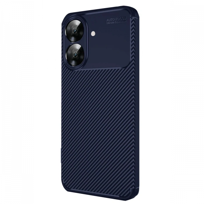 Mey İthalat®  Realme Note 60 Kılıf Auto Focus Karbon Kapak - Lacivert