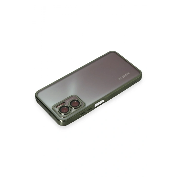 Mey İthalat®   Redmi 10 5G Kılıf  Lensli Silikon - Yeşil