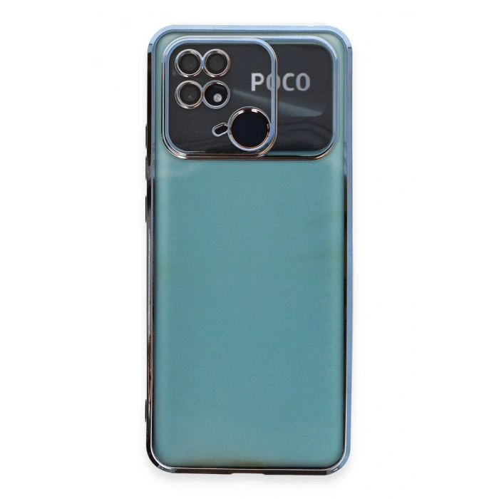 Mey İthalat®   Redmi 10C Kılıf  Lensli Silikon - Açık Mavi