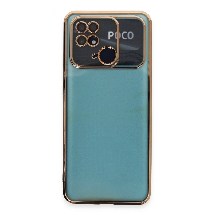 Mey İthalat®   Redmi 10C Kılıf  Lensli Silikon - Gold