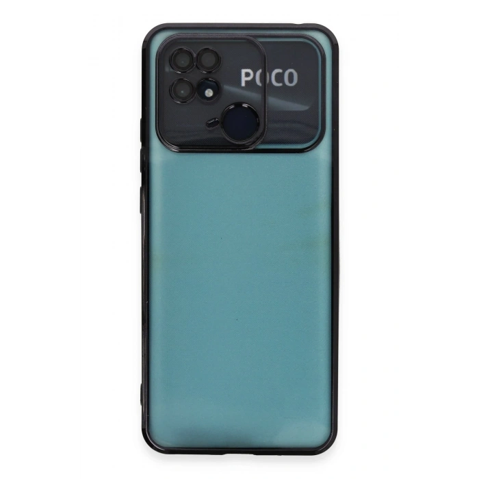 Mey İthalat®   Redmi 10C Kılıf  Lensli Silikon - Siyah