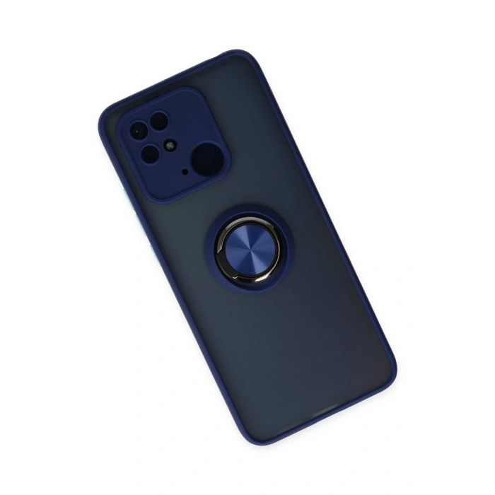 Mey İthalat®   Redmi 10C Kılıf Montreal Yüzüklü Silikon Kapak - Lacivert