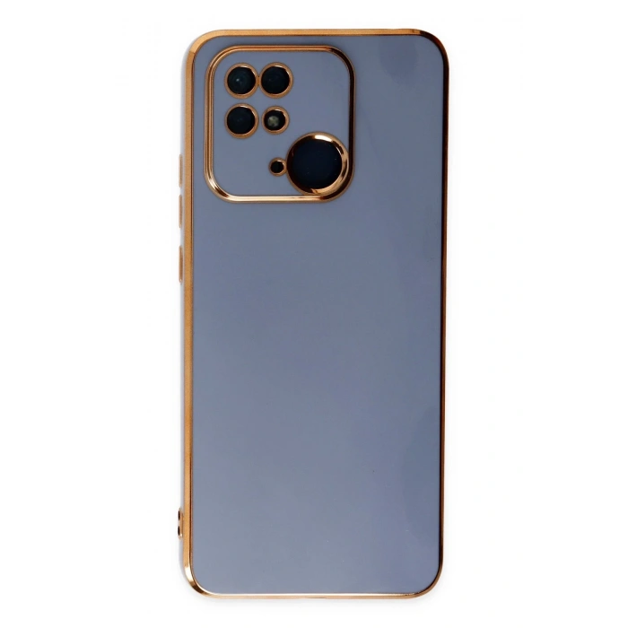 Mey İthalat®   Redmi 10C Kılıf Volet Silikon - Mavi