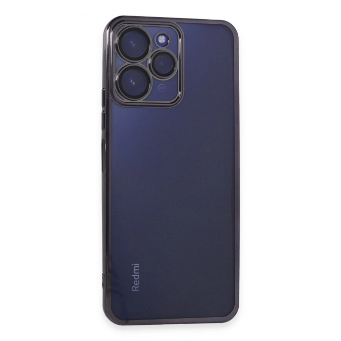 Mey İthalat®   Redmi 12 Kılıf  Lensli Silikon - Mor