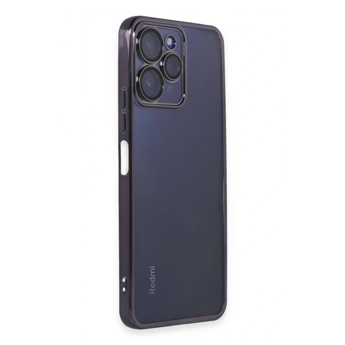 Mey İthalat®   Redmi 12 Kılıf  Lensli Silikon - Mor