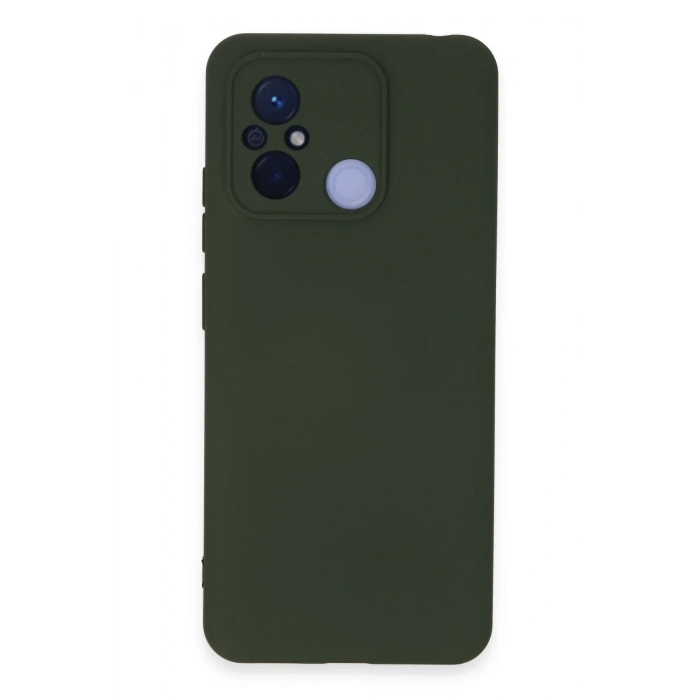 Mey İthalat®   Redmi 12C Kılıf Nano içi Kadife Silikon - Koyu Yeşil