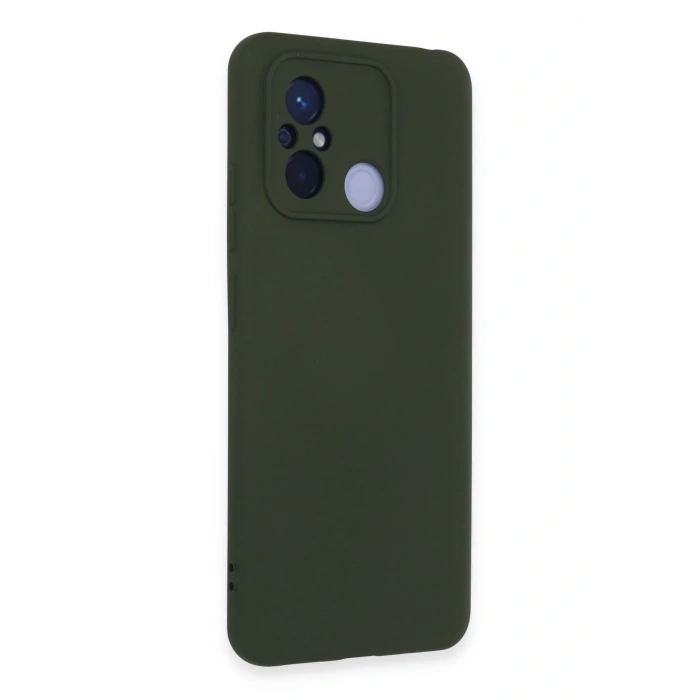 Mey İthalat®   Redmi 12C Kılıf Nano içi Kadife Silikon - Koyu Yeşil