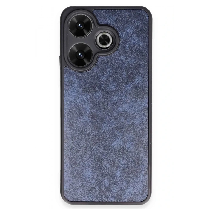 Mey İthalat®   Redmi 13 4G Kılıf Aras Deri Kapak - Lacivert