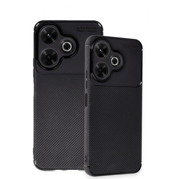 Mey İthalat®   Redmi 13 4G Kılıf Auto Focus Karbon Kapak - Siyah