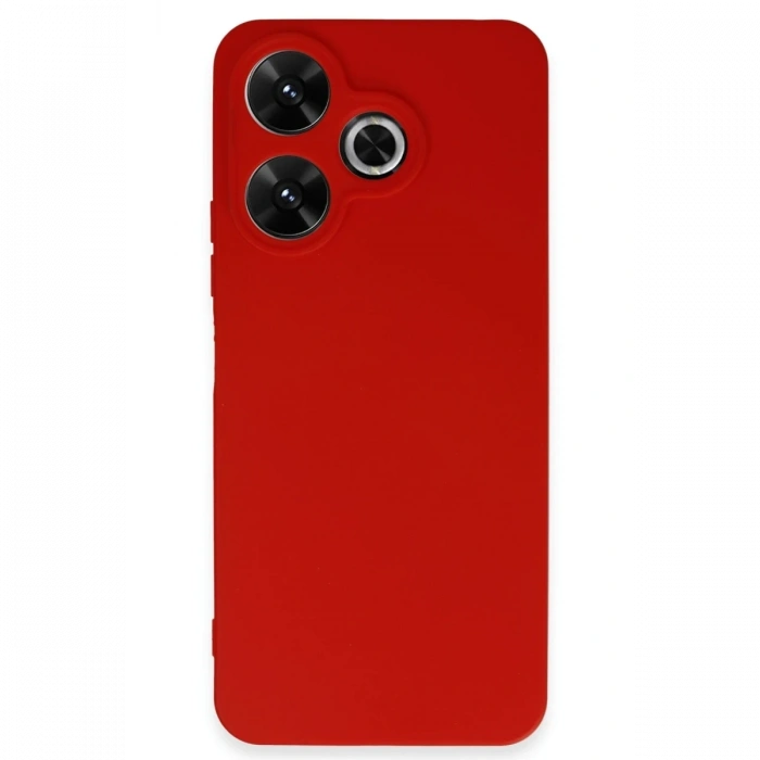 Mey İthalat®   Redmi 13 4G Kılıf First Silikon - Kırmızı