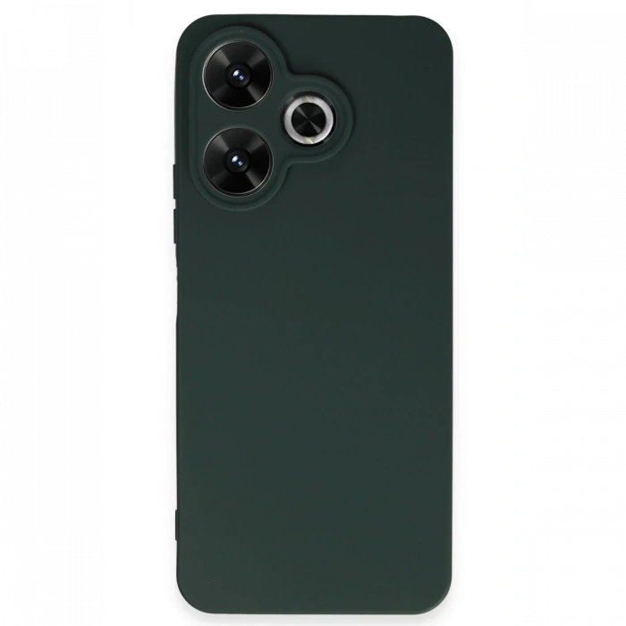 Mey İthalat®   Redmi 13 4G Kılıf First Silikon - Koyu Yeşil