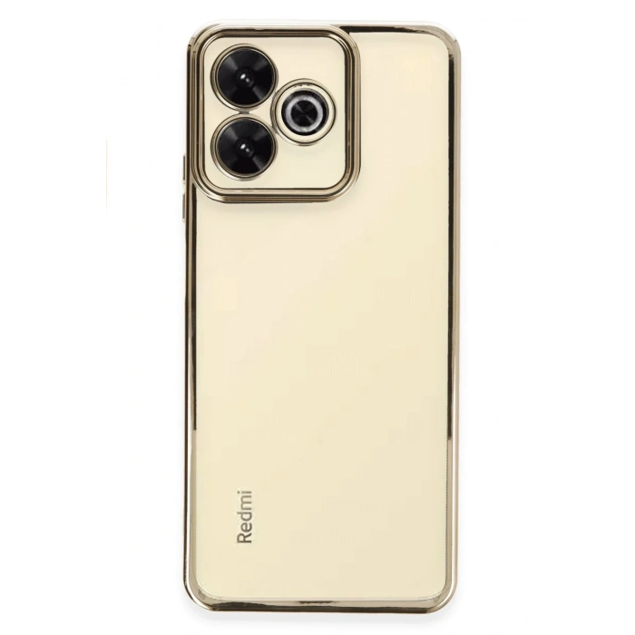 Mey İthalat®   Redmi 13 4G Kılıf  Lensli Silikon - Gold