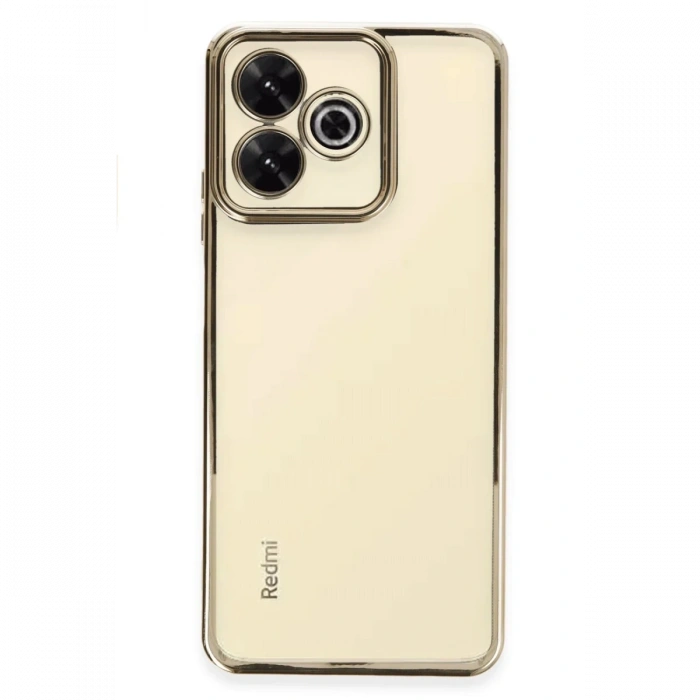 Mey İthalat®   Redmi 13 4G Kılıf  Lensli Silikon - Gold