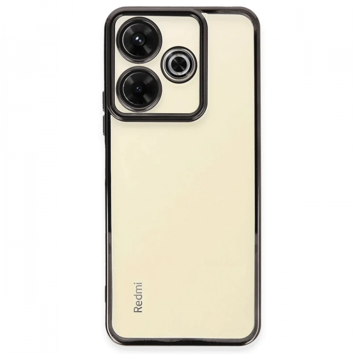 Mey İthalat®   Redmi 13 4G Kılıf  Lensli Silikon - Siyah