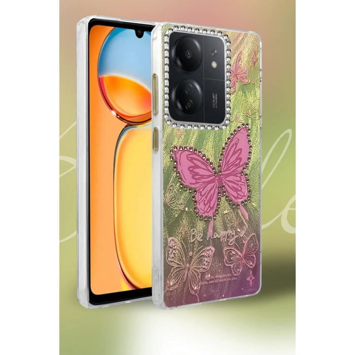 Mey İthalat®   Redmi 13C Kılıf Blade Aynalı Desenli Kapak - Desen 7