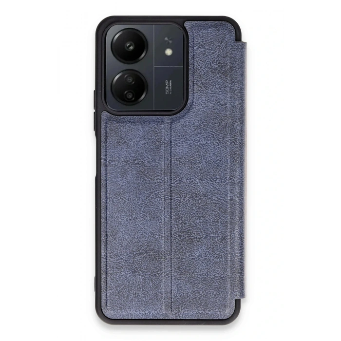 Mey İthalat®   Redmi 13C Kılıf Flip Cover - Lacivert