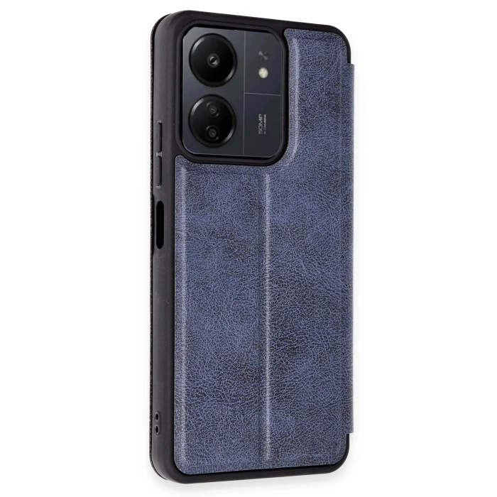Mey İthalat®   Redmi 13C Kılıf Flip Cover - Lacivert