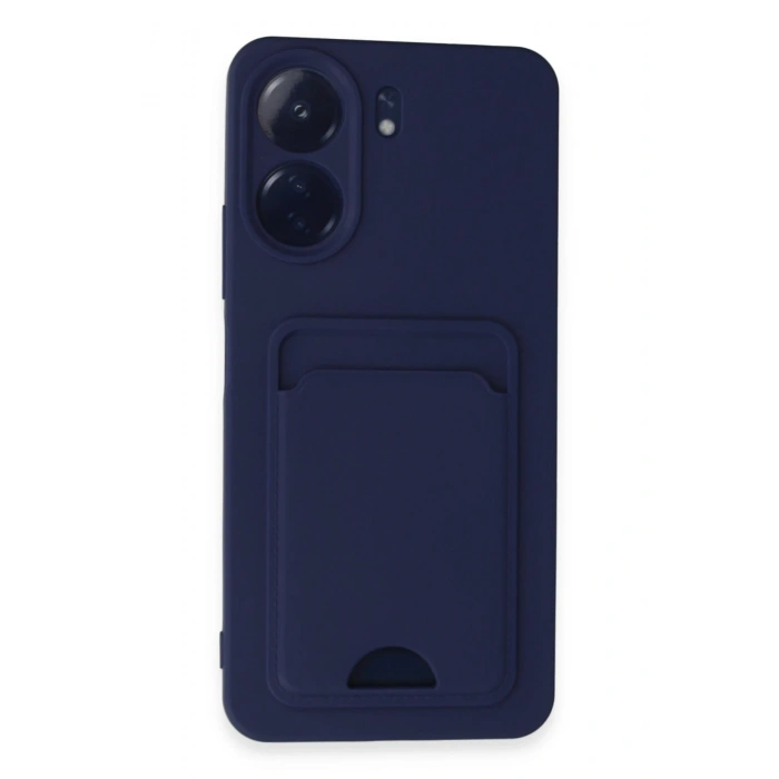 Mey İthalat®   Redmi 13C Kılıf Kelvin Kartvizitli Silikon - Lacivert