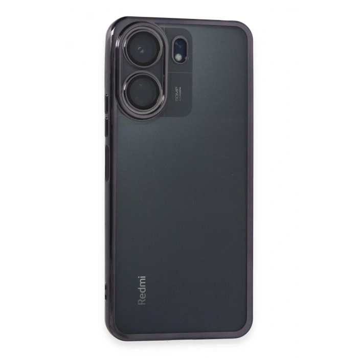 Mey İthalat®   Redmi 13C Kılıf  Lensli Silikon - Mor